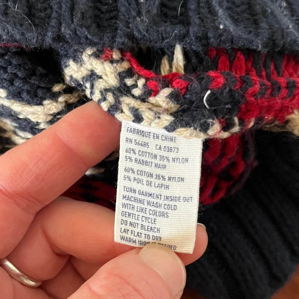 American Eagle Outfitters Men's Athletic Fit Sweater‎ Red White Blue Stripes M